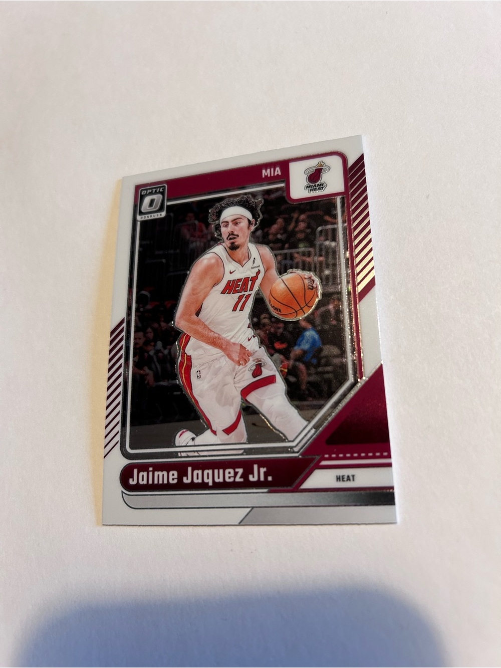 Jaime Jaquez Jr. Miami Heat Basketball Card - Maroon & White